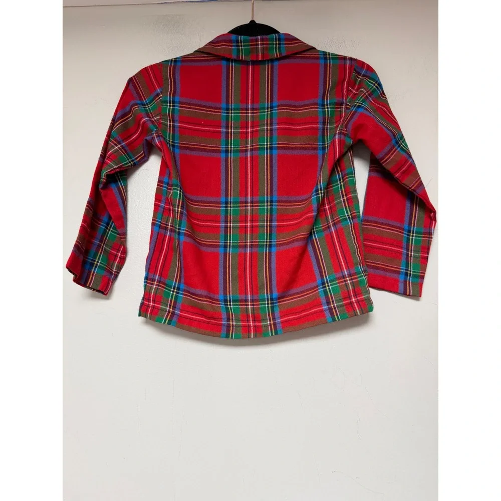 Old Navy Boys Red Plaid Pajama Top Size S‎ 6-7 Flame Resistant Flannel Shirt
